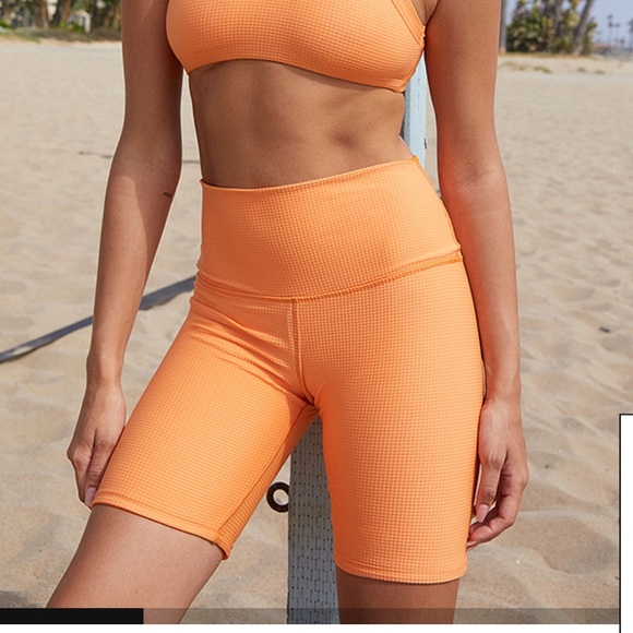 PacSun Pants - Stone fox x PacSun Vibrant Orange Bike Shorts PacSun Bike Shorts